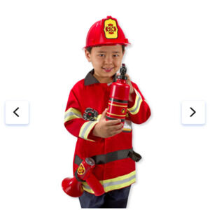 Melissa & Doug Fire Chief Role Play Costume Set Size 3-6